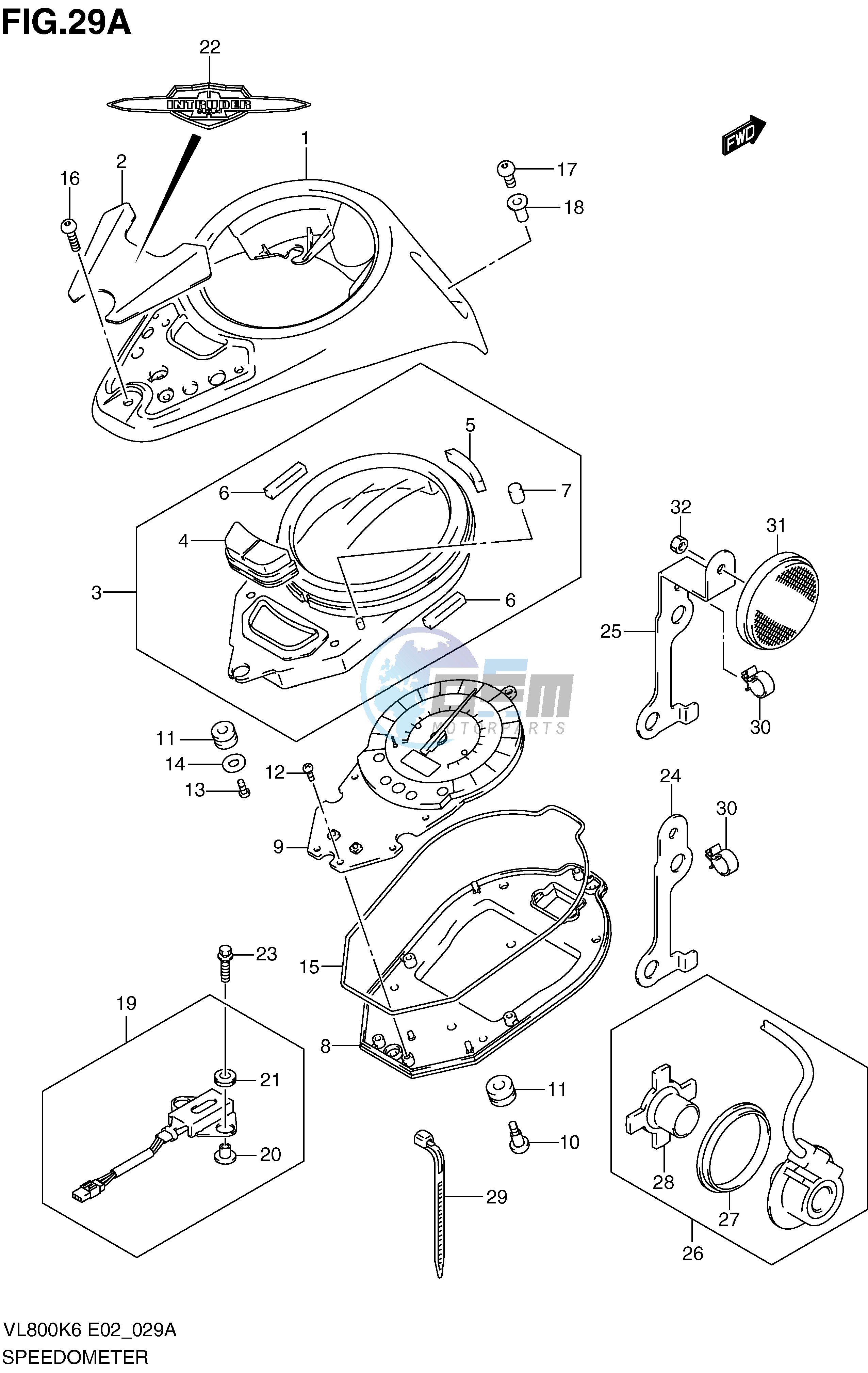 SPEEDOMETER (VL800K7 K8 UEK7 UEK8)