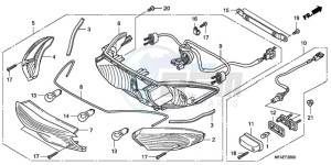 CBF1000TA France - (F / ABS CMF) drawing REAR COMBINATION LIGHT