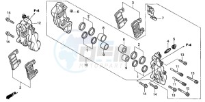 CBR600F drawing FRONT BRAKE CALIPER