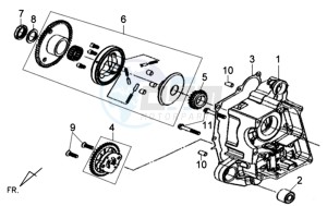 JET 4 50cc drawing CRANKCASE RIGHT