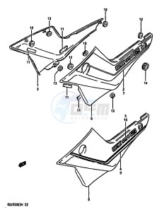 GSX550E (F-G-H) drawing FRAME COVER (GSX550ESF ESG)