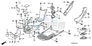 SH300A9 Europe Direct - (ED / ABS) drawing FLOOR PANEL/PILLION STEP