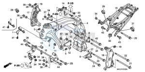 CB600F39 UK - (E / MKH ST) drawing FRAME BODY