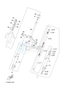 YPR250RA XMAX 250 ABS EVOLIS 250 ABS (1YS7 1YS7 1YS7) drawing STEERING