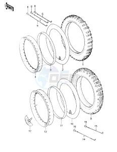 KL 250 A [KLR250] (A3-A4) [KLR250] drawing WHEELS_TIRES -- 80-81 KL250-A3_A4- -