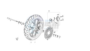 GPR NUDE SPORT - 50 CC drawing FRONT WHEEL