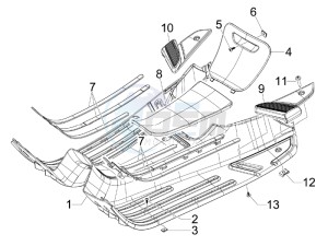 LXV 125 4T Navy (Euro 3) drawing Central cover - Footrests