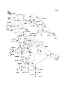 VN 1500 J [VULCAN 1500 DRIFTER] (J1-J2) [VULCAN 1500 DRIFTER] drawing MUFFLER-- S- -