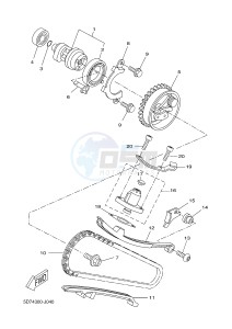 YZF-R125 R125 (5D7J 5D7J 5D7J) drawing CAMSHAFT & CHAIN