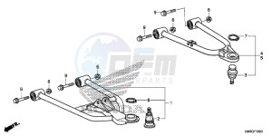 TRX250TEE FOURTRAX RECON ES Europe Direct - (ED) drawing FRONT ARM