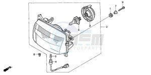 NX500 DOMINATOR drawing HEADLIGHT