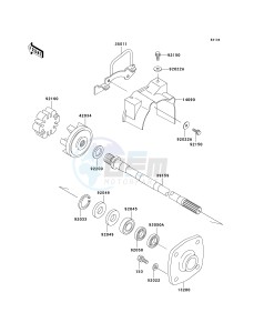 JT 1100 F [1100 STX D.I.] (F1-F2) [1100 STX D.I.] drawing DRIVE SHAFT