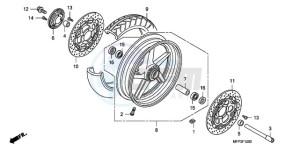 CB1300A9 Europe Direct - (ED / ABS MME TWO) drawing FRONT WHEEL