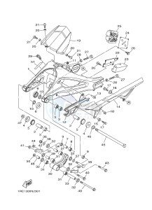 MT09 900 (1RCF) drawing REAR ARM