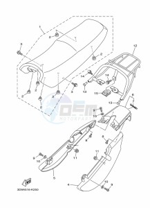 YBR125ESD (3D9B) drawing SEAT