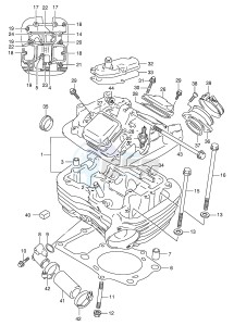 VX800 (E4) drawing CYLINDER HEAD (REAR)