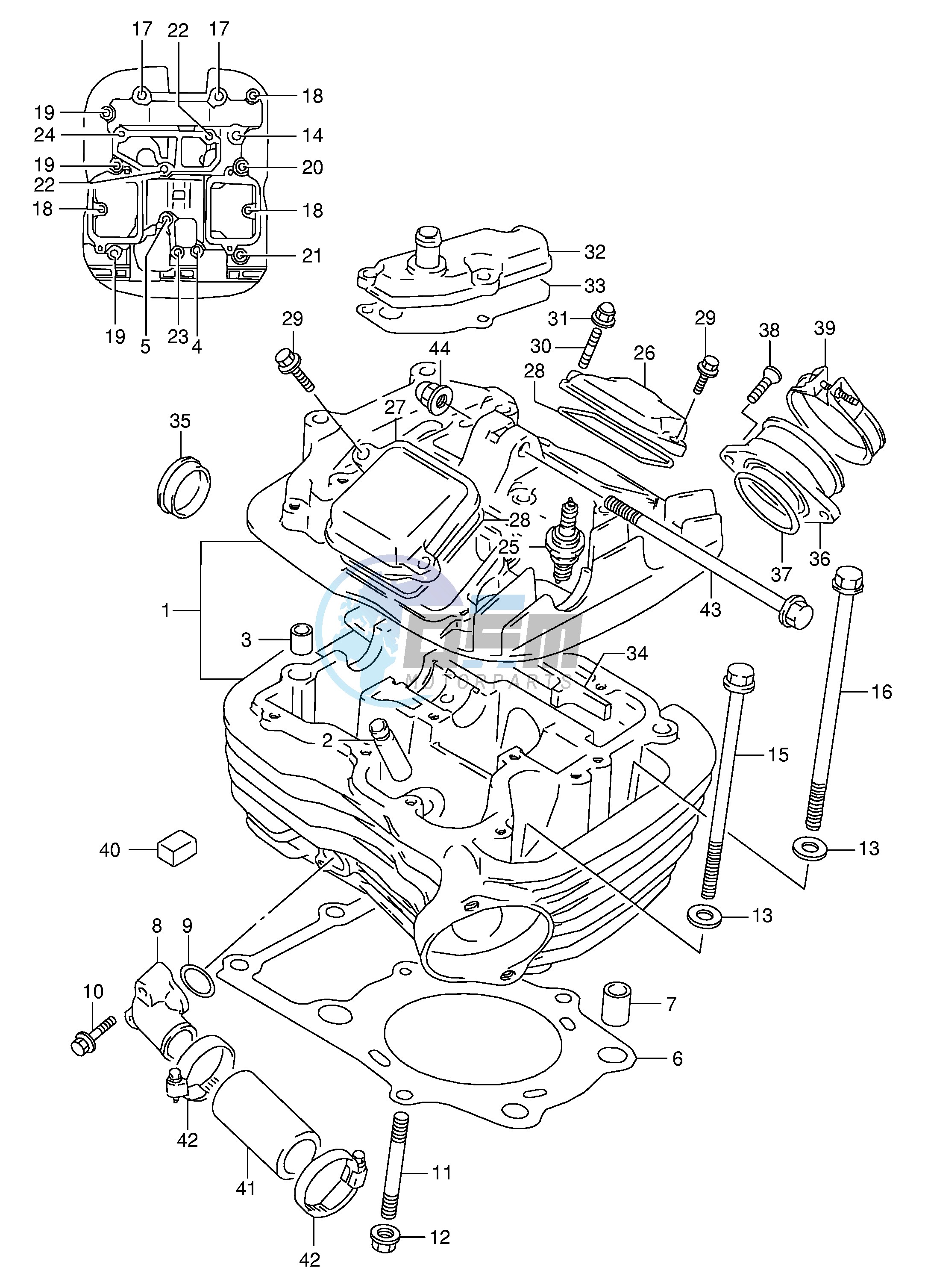 CYLINDER HEAD (REAR)