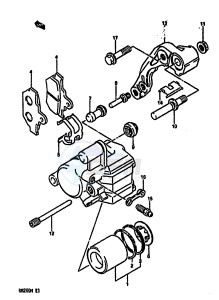 RM250 (G-H) drawing FRONT CALIPER (MODEL G)