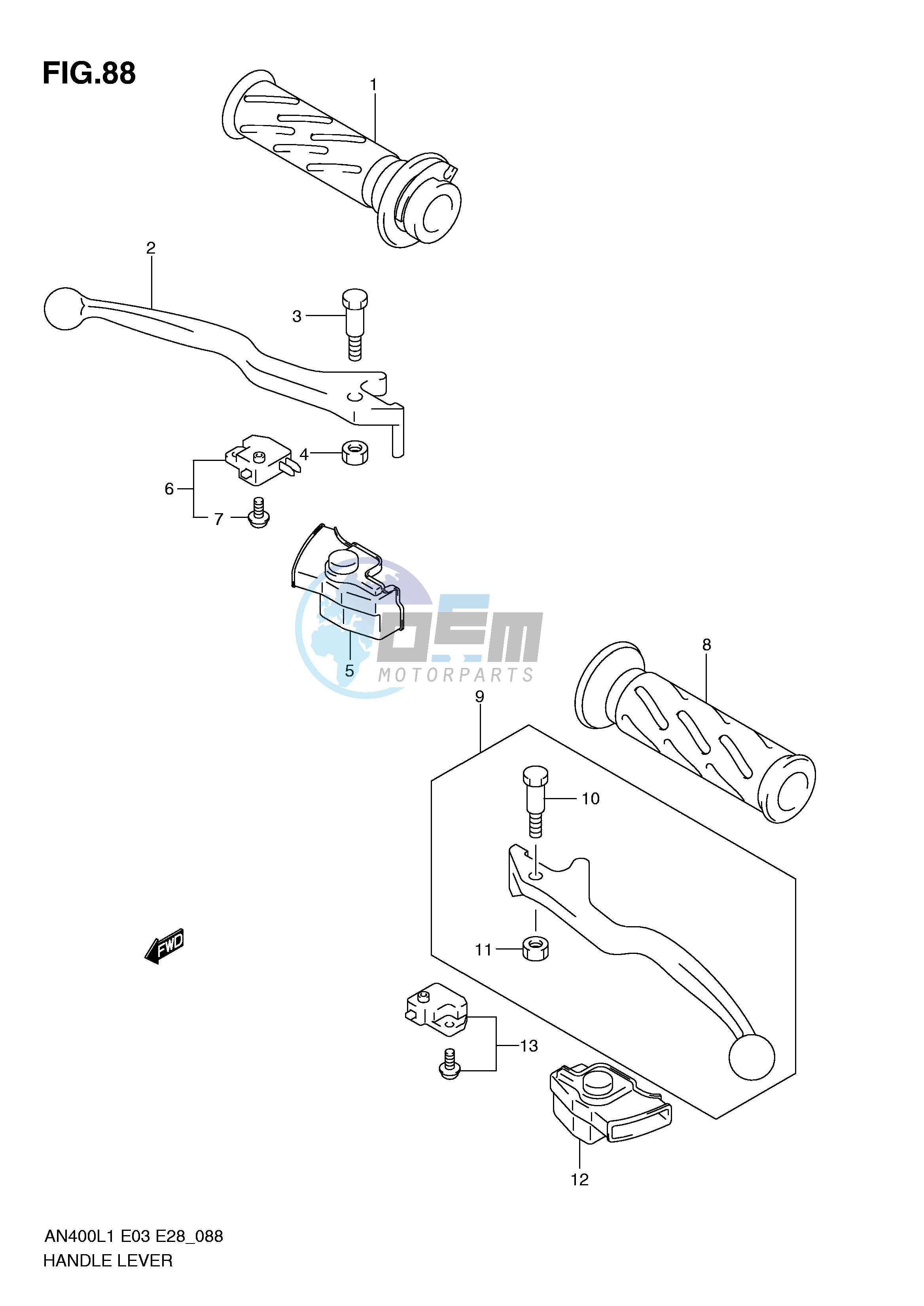 HANDLE LEVER (AN400L1 E33)