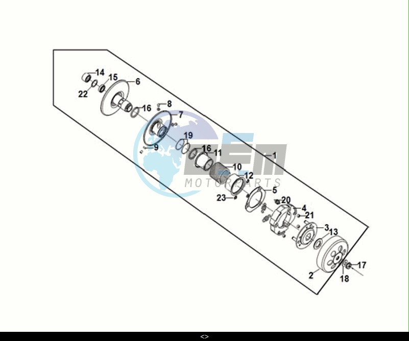 DRIVEN PULLEY ASSY