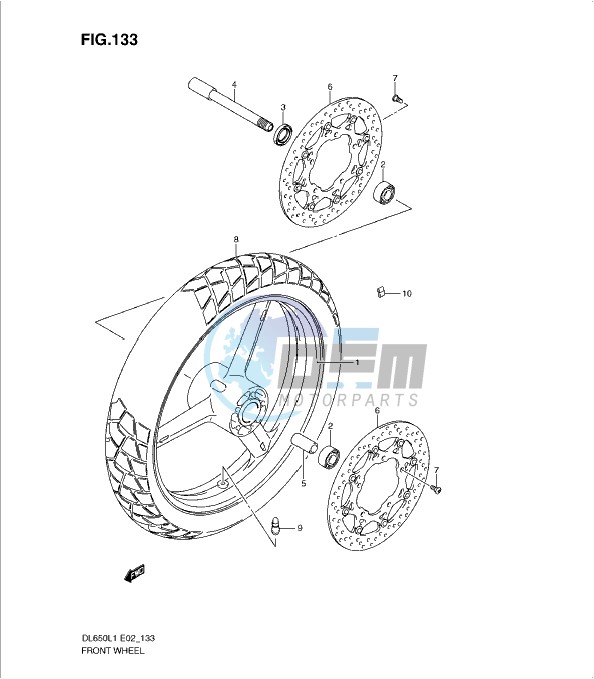 FRONT WHEEL (DL650L1 E2)