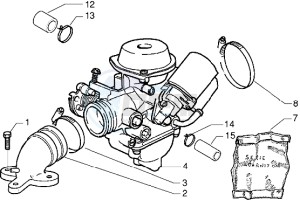 X9 125 drawing Carburettor