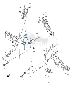 LT-F300 (E24) drawing SUSPENSION ARM