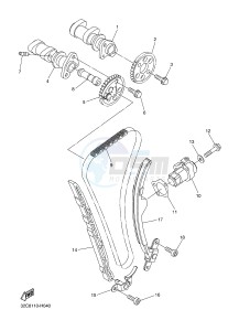 WR250R (BN32 BN31 BN33) drawing CAMSHAFT & CHAIN