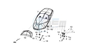 JOYMAX 300I drawing BUDDYSEAT / REAR LUGGAGE FRAME /