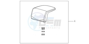 XL125VB drawing TOP BOX PILLION PAD (TOP)