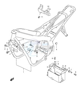 GS500E (E2) drawing FRAME (MODEL V W)