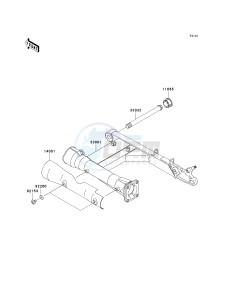 VN 1600 F [VULCAN 1600 MEAN STREAK] (6F) F6F drawing SWINGARM