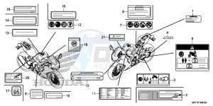 CBR1000S2 2ED - (2ED) drawing CAUTION LABEL