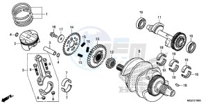 CB500FAF CB500F UK - (E) drawing CRANKSHAFT/PISTON