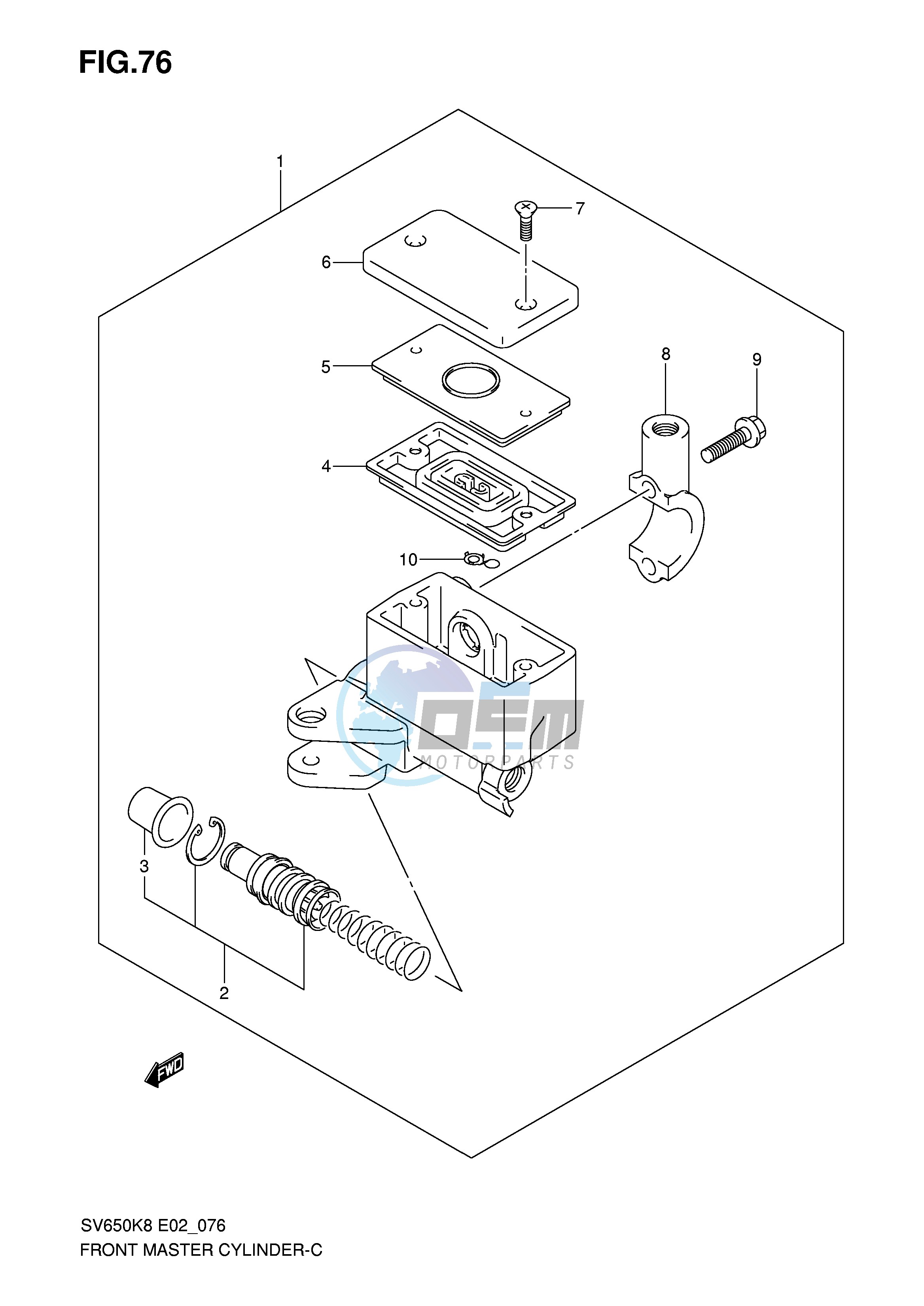 FRONT MASTER CYLINDER (SV650AK8 UAK8 AK9 UAK9)