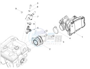 TUONO 125 4T E4 ABS (EMEA) drawing Throttle body