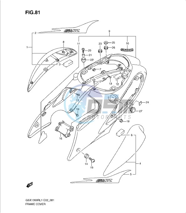 FRAME COVER (GSX1300RL1 E14)