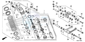 CRF150RD CRF150R Europe Direct - (ED) drawing REAR CUSHION