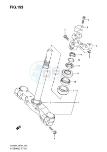 AN400 BURGMAN EU-UK drawing STEERING STEM