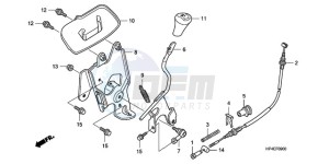 TRX420FEA Australia - (U / 2U 4WD) drawing SELECT LEVER