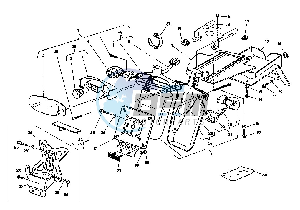 PLATE HOLDER-TAILLIGHT