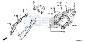 VFR1200XLF CrossTourer - VFR1200X 2ED - (2ED) drawing REAR COWL/ CARRIER