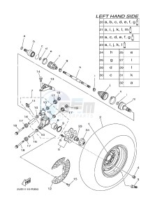 YFM700FWAD GRIZZLY EPS (2UD5) drawing REAR WHEEL