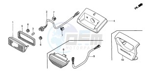 TRX250TM FOURTRAX RECON drawing TAILLIGHT