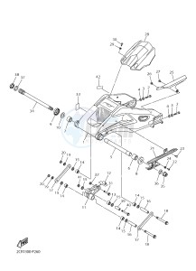 YZF-R1 998 R1 (2CR1 2CR2) drawing REAR ARM