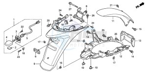 SH125R drawing REAR FENDER