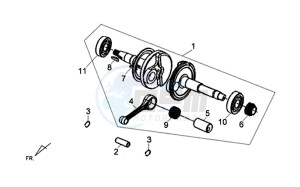 X'PRO 50 (45 KM/H) (AE05W4-EU) (L4-M1) drawing CRANK SHAFT / X'PRO 50 (45 KM/H) (AE05W4-EU) (L4-M1)