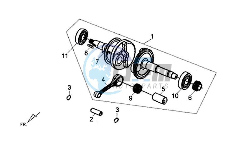 CRANK SHAFT / X'PRO 50 (45 KM/H) (AE05W4-EU) (L4-M1)