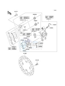 KVF 650 E [BRUTE FORCE 650 4X4 HARDWOODS GREEN HD] (E6F-E9F) E6F drawing FRONT BRAKE