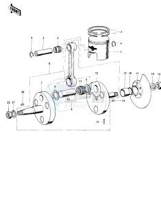 MC1 (A-B) 90 drawing CRANKSHAFT_PISTON_ROTARY VALVE -- 73-75 MC1_MC1-A_MC1-B- -